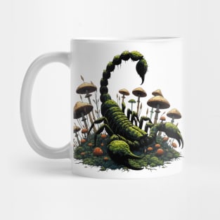 Scorpion overgrown with moss, plants and mushrooms Mug